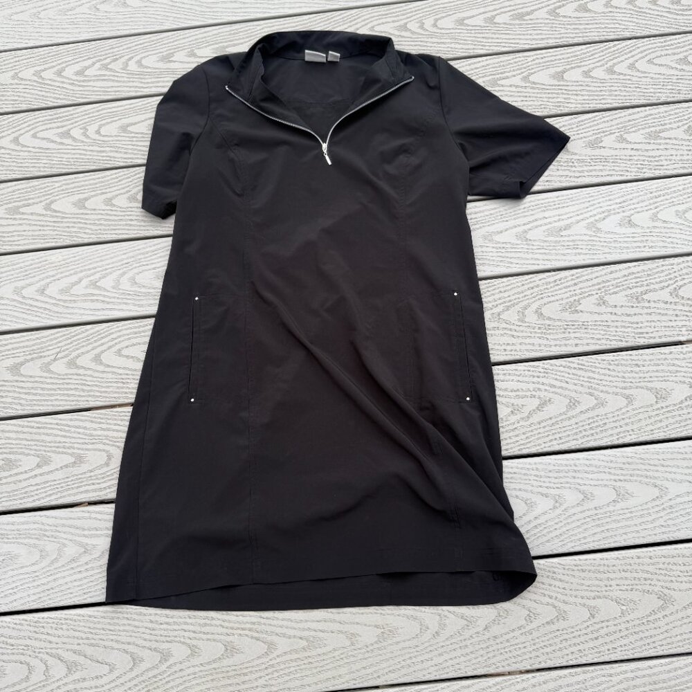 Zenergy by Chico's Quarter Zip Athleisure Gorpcore Outdoor Shift Dress Size L